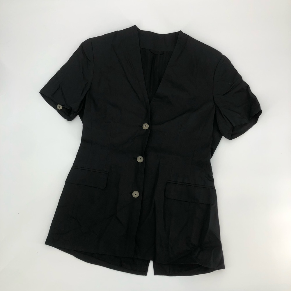 SPORTMAX Italy 90's Vintage Short Sleeve Belted Blazer - Size 8